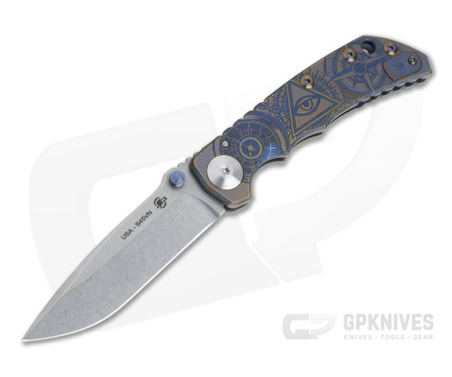 Spartan Harsey Folder Special Edition Blue Oculus Stonewashed S45VN - SB-SF5-015