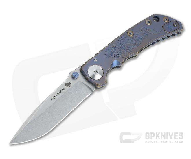 Spartan Harsey Folder Special Edition Blue Dragon Stonewashed S45VN - SB-SF5-022