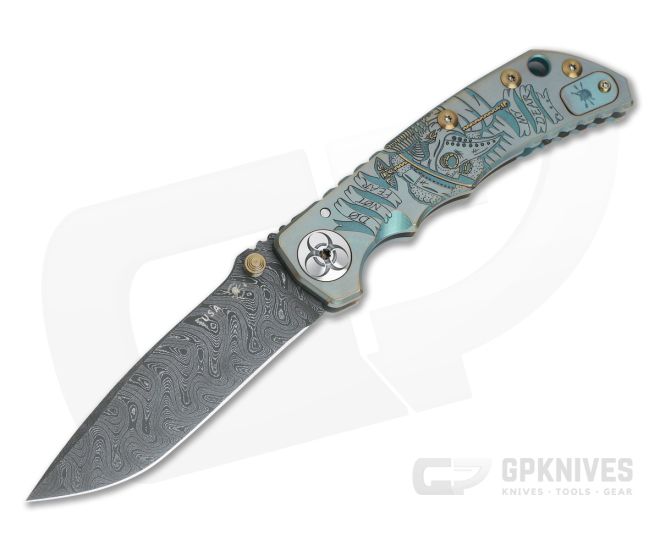 Spartan Harsey Folder Special Edition Plague Doctor Nichols Damascus Folder 032 - SB-SF5-032