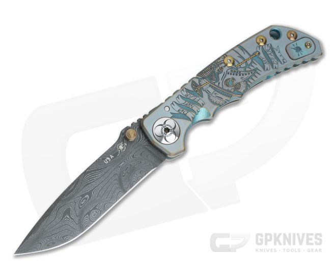 Spartan Harsey Folder Special Edition Plague Doctor Nichols Damascus Folder 033 - SB-SF5-033