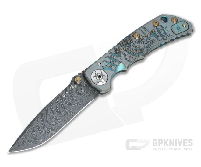 Spartan Harsey Folder Special Edition Plague Doctor Nichols Damascus Folder 037 - SB-SF5-037