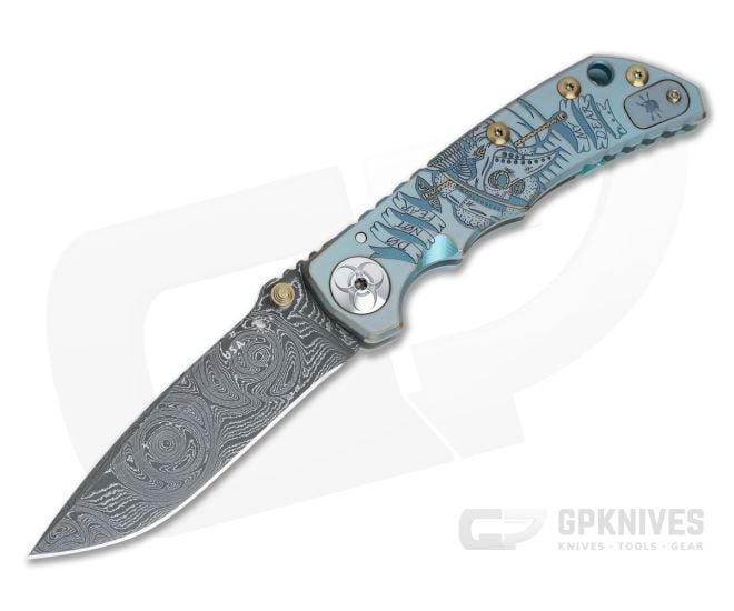 Spartan Harsey Folder Special Edition Plague Doctor Nichols Damascus Folder 039 - SB-SF5-039