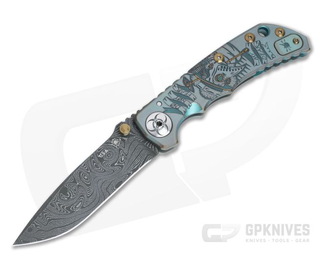 Spartan Harsey Folder Special Edition Plague Doctor Nichols Damascus Folder 040 - SB-SF5-040