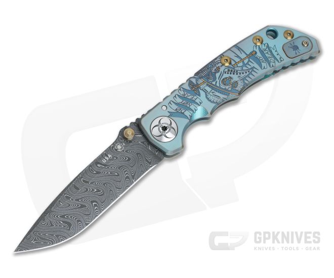 Spartan Harsey Folder Special Edition Plague Doctor Nichols Damascus Folder 041 - SB-SF5-041