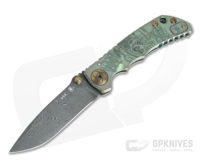 Spartan Harsey Folder Special Edition Plague Doctor Nichols Damascus Folder 060 - SB-SF5-060