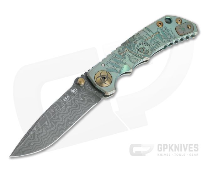 Spartan Harsey Folder Special Edition Plague Doctor Nichols Damascus Folder 062 - SB-SF5-062