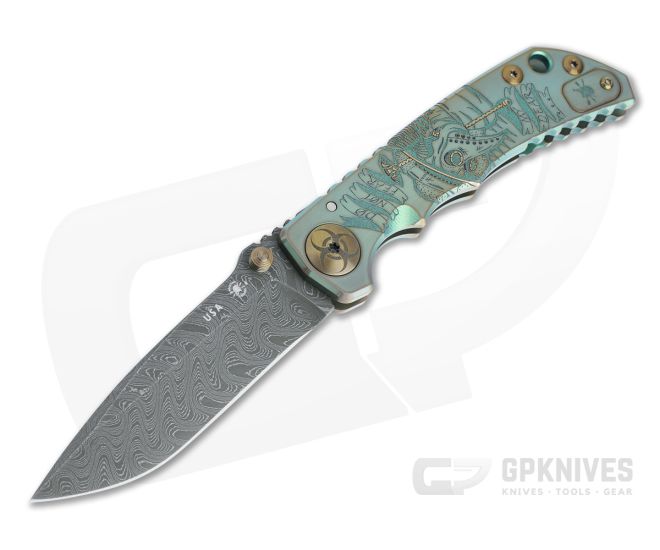 Spartan Harsey Folder Special Edition Plague Doctor Nichols Damascus Folder 066 - SB-SF5-066
