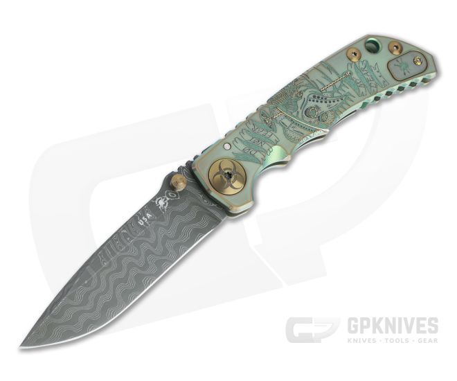 Spartan Harsey Folder Special Edition Plague Doctor Nichols Damascus Folder 068 - SB-SF5-068