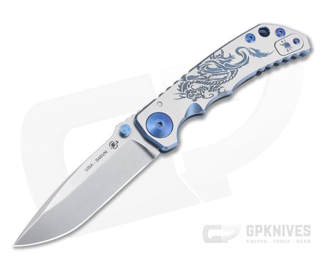 Spartan Harsey Folder Special Edition Blue Dragon Stonewashed S45VN Folder 079 - SB-SF5-079