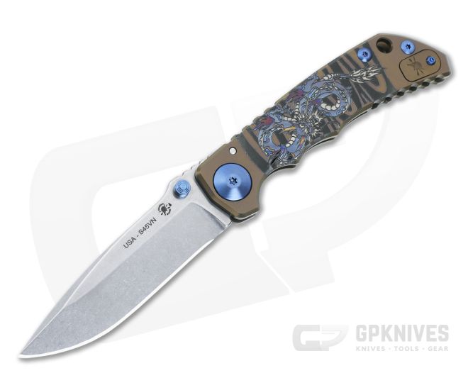 Spartan Harsey Folder Special Edition Dragon Stonewashed S45VN SF5-DRAGON - SB-SF5-DRAGON