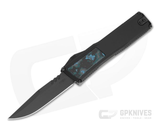 Axial Shift V3 Clip Point Black Aluminum Arctic Storm FatCarbon Inlay MagnaCut DLC OTF Automatic Knife (3.40" Blade) - AXL-SHIFT-50