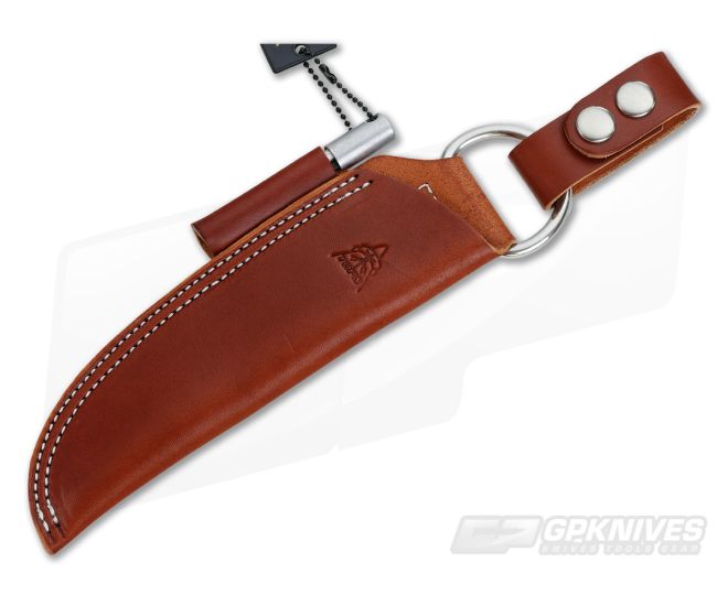 TOPS Knives B.O.B Bushcraft Brown Leather Sheath - TP-SHLBUSHBRN