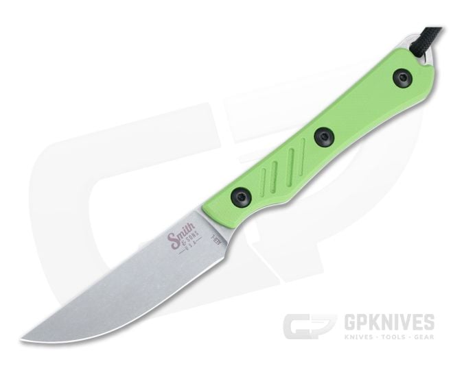 Smith & Sons Shoal Stonewashed AEB-L Green G10 Fixed Blade - SS-SM19212