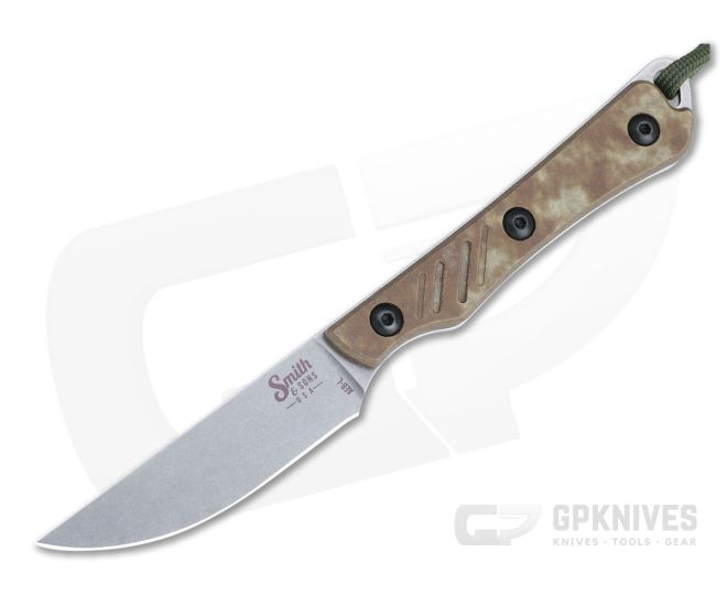 Smith & Sons Shoal Stonewashed AEB-L Marsh Grass Richlite Fixed Blade - SS-SM19504
