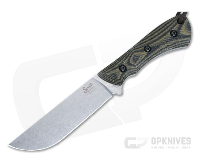 Smith & Sons Delta Fixed Blade Camo Micarta Handle Stonewashed CPM-3V Drop Point Blade SM20129 - SS-SM20129