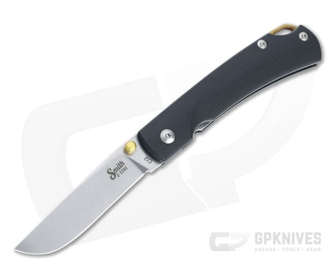 Smith & Sons Ox Sodbuster D2 Black G10 Liner Lock Folder - SS-SMLLK2-203GLD