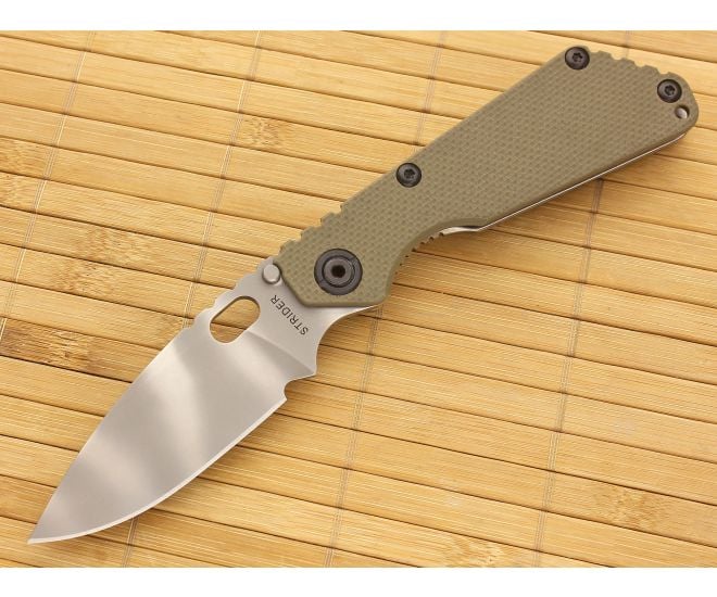 Strider SnG Lego Green G10 Ghost Stripe S30V - SK-SNG-017