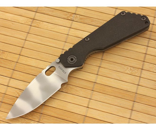 Strider SnG Flat Black G10 Ghost Stripe CTS-40CP Flamed - SK-SNG-024