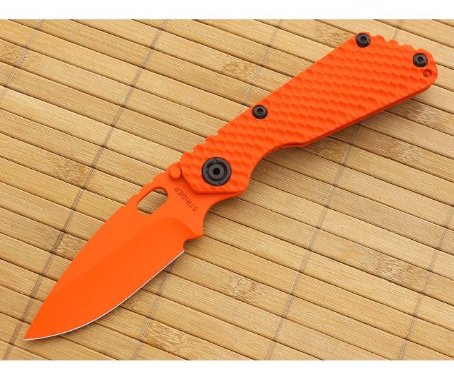 Strider SnG Exclusive Orange G10 Gunner Grip Orange Cerakote Blade - SK-SNG-S-OG10GGORG