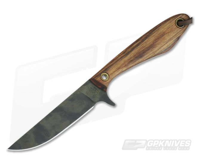 Smith & Sons Spur Original Patina 1095 Diamond Wood EDC Fixed Blade - SS-SPUR-DW-OP