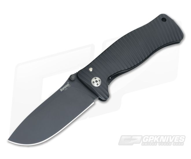 LionSteel SR-1 Integral Aluminum Folder Black MilSpec D2 Blade - LS-SR1A-BB
