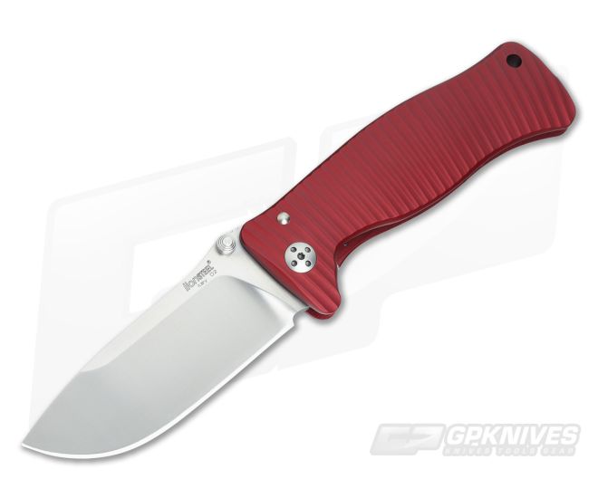 LionSteel SR-1 Red Integral Aluminum Folder Satin D2 Blade - LS-SR1A-RS