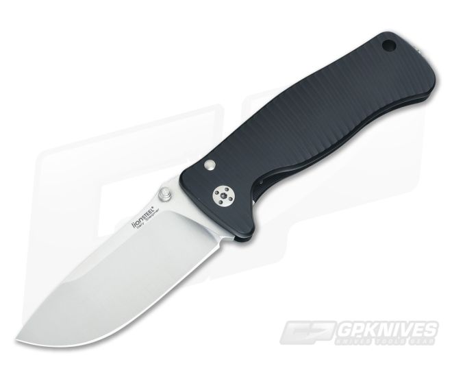 LionSteel SR-2 Mini Integral Folder Black Aluminum - LS-SR2-BS