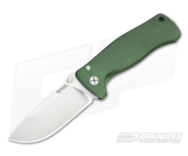 LionSteel SR-2 Mini Integral Folder Green Aluminum - LS-SR2A-GS