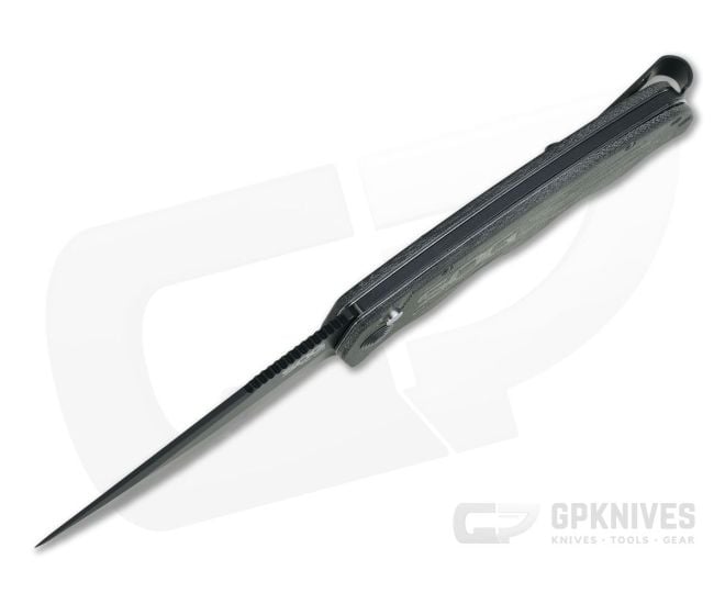 SOG TAC-OPS Black Cerakote Plain S35VN Micarta USA Button Lock Automatic TO1011-BX - SOG-TO1011-BX