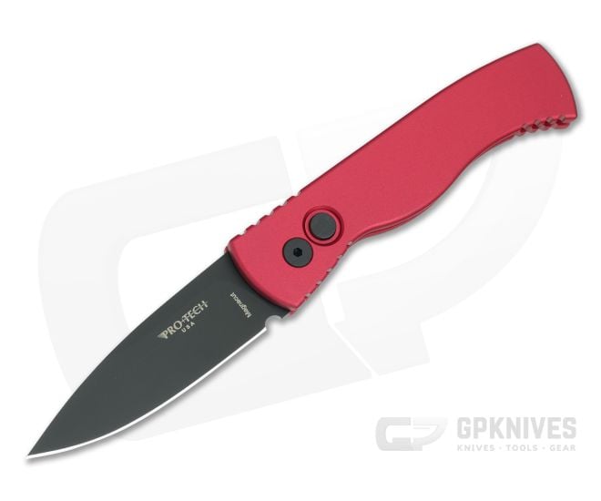 Protech TR-2 Auto Red Handle Black Blade - PT-T203-RED