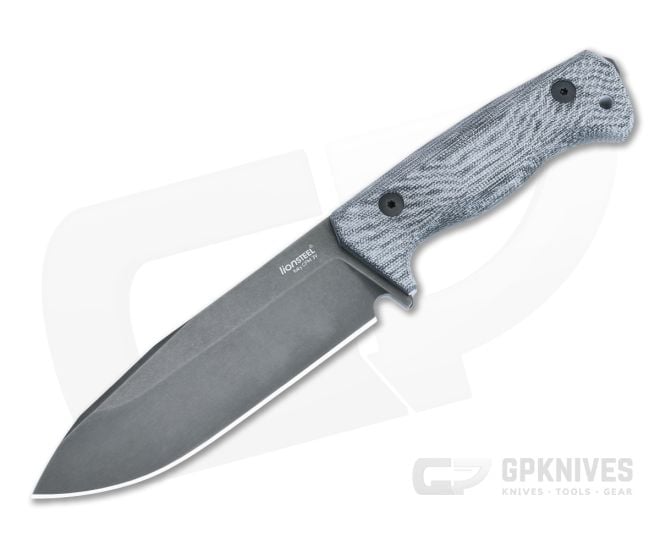 LionSteel T6 Fixed Blade Monolithic Black Micarta Handle Old Black PVD CPM-3V Drop Point - LS-T6B-3V-CVB
