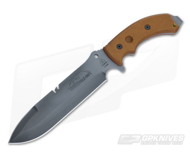 TOPS Knives Tahoma Field Knife with Tan Micarta Handles - TP-TAHO01