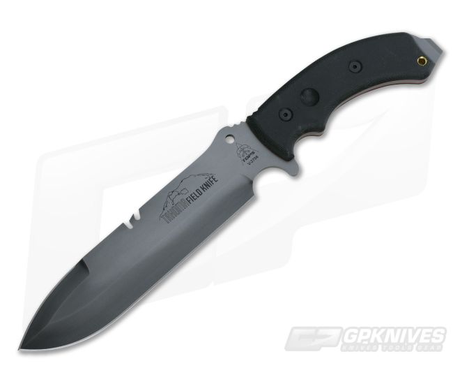 TOPS Knives Tahoma Field Knife Black Canvas Micarta - TP-TAHOBC