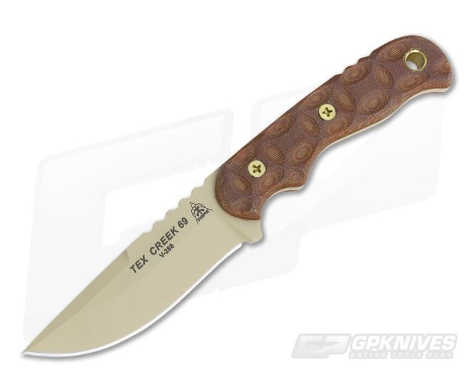 TOPS Tex Creek 69 Tan Blade Leather Sheath - TP-TEX69
