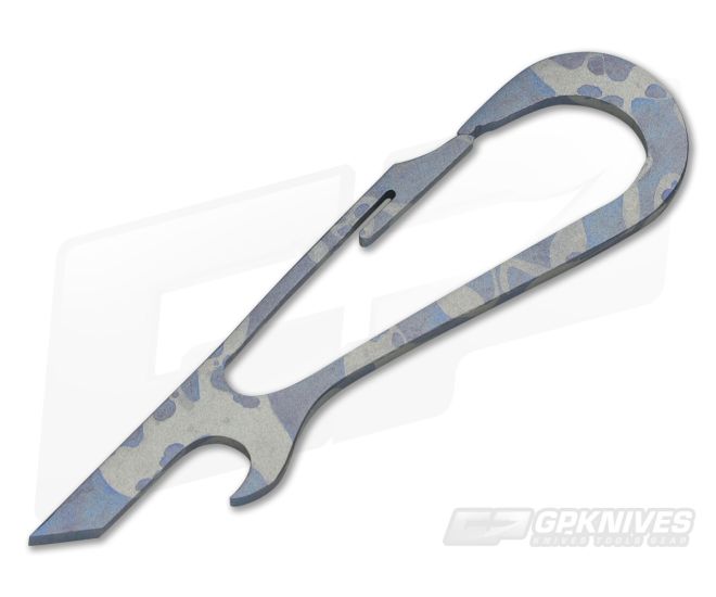 SK Knives Large DeCAPitator Blue/Grey Titanium Bottle Opener - CU-TIDCP26