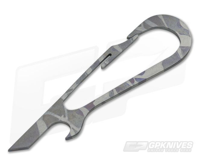 SK Knives Large DeCAPitator Brown/Grey Titanium Bottle Opener - CU-TIDCP27