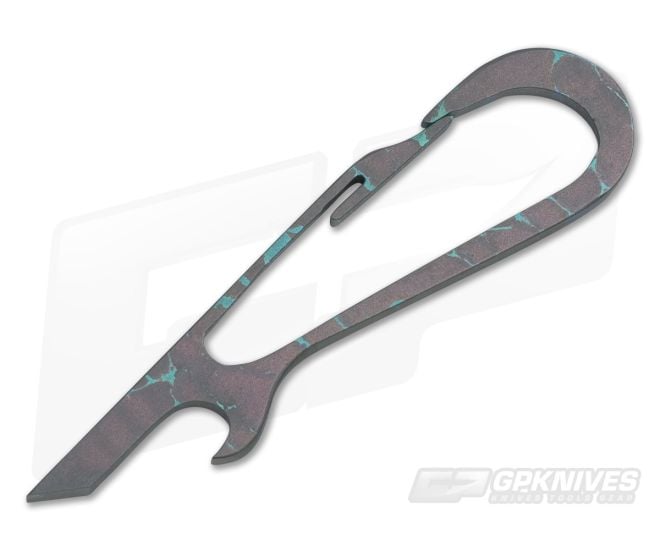 SK Knives Large DeCAPitator Pink/Teal Titanium Bottle Opener - CU-TIDCP28