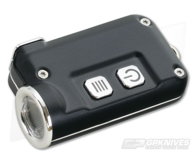 NiteCore TINI Black Aluminum 380 Lumen Micro-USB Rechargeable Keychain Flashlight - NC-TINI-BK