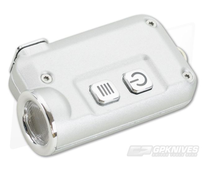 NiteCore TINI Silver Aluminum 380 Lumen Micro-USB Rechargeable Keychain Flashlight - NC-TINI-S