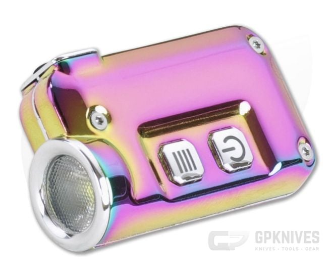NiteCore TINI SS Tropical PVD Stainless Steel 380 Lumen Micro-USB Rechargeable Keychain Flashlight - NC-TINI-SS-TROPICAL