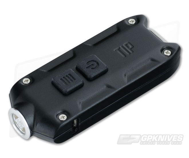 NiteCore TIP Black 360 Lumen Micro-USB Rechargeable Keychain Flashlight - NC-TIP-BLACK
