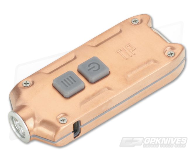 NiteCore TIP CU Copper 360 Lumen Micro-USB Rechargeable Keychain Flashlight - NC-TIP-CU