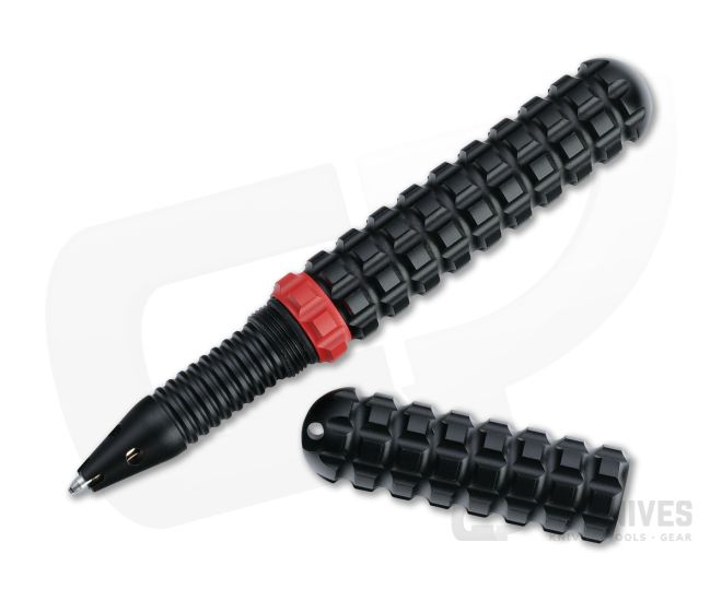 Audacious Concept Tenax Pen Red Ring Black Aluminum EDC Ink Pen TNX-ALU-RED - AC-TNX-ALU-RED