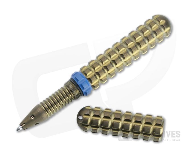 Audacious Concept Tenax Pen Blue Ring Bronze Titanium EDC Ink Pen TNX-TIT-BRZ-BLU - AC-TNX-TIT-BRZ-BLU