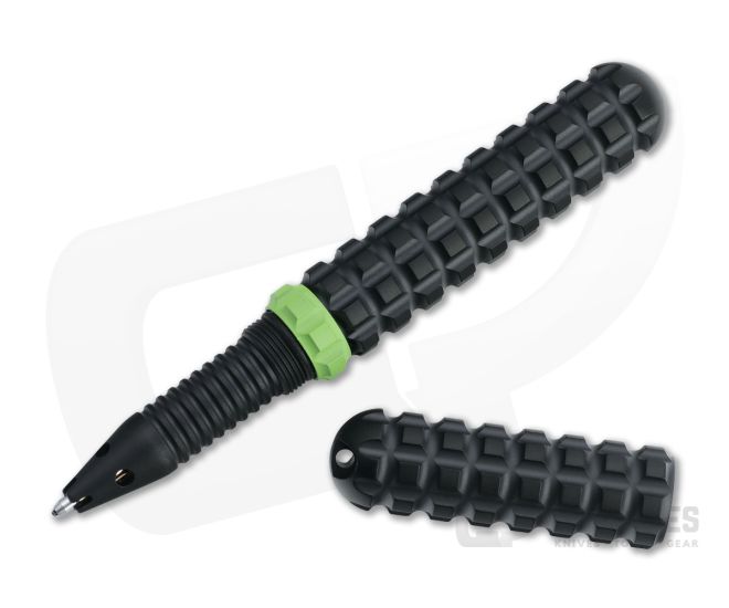 Audacious Concept Tenax Pen Green Ring Black PVD Titanium EDC Ink Pen TNX-TIT-PVD-GRN - AC-TNX-TIT-PVD-GRN