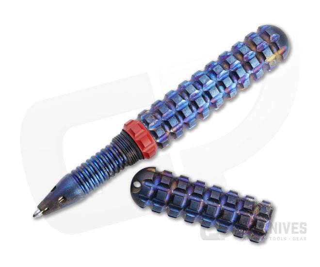 Audacious Concept Tenax Pen Red Ring Thunder Sky Titanium EDC Ink Pen TNX-TIT-SKY-RED - AC-TNX-TIT-SKY-RED