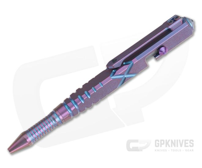 WE Knives TP-02A Purple Titanium Bolt Action Ink Pen - WE-TP-02A