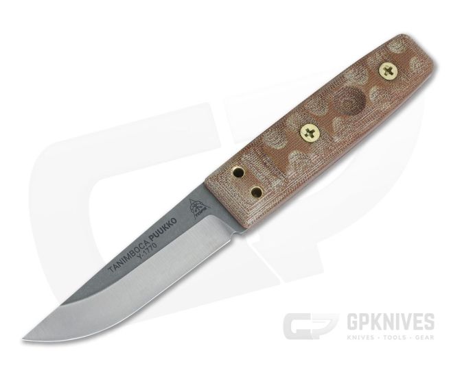TOPS Knives Tanimboca Puukko Rocky Mountain Tread Tan Canvas Micarta TPUK-01-RMT - TP-TPUK-01-RMT