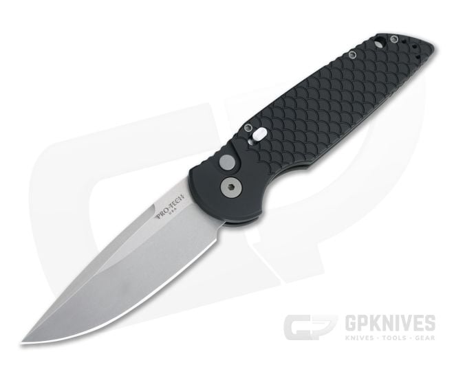 Protech Tactical Response TR-3 Stonewashed Magnacut Fish Scale Black Automatic TR-3-MC1 - PT-TR-3-MC1
