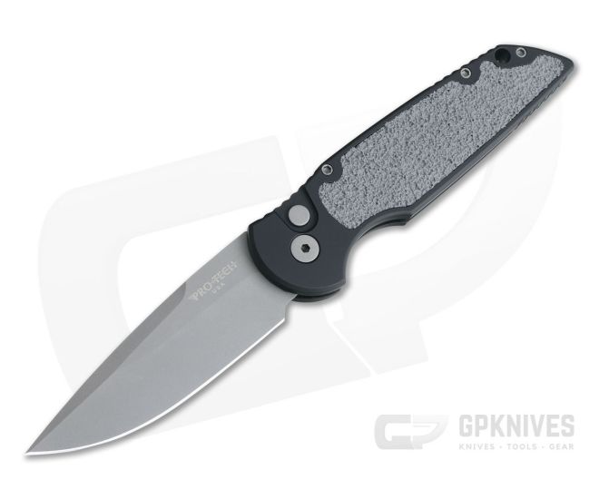 Protech Tactical Response TR-3 Grey Rubber Inlay Blasted 154CM Automatic TR-3-R1 - PT-TR-3-R1